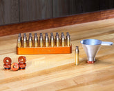 Inserts for calibers 22, 243/6mm, 25/6.5mm, 270/7mm, 30 and 338 with padded storage case